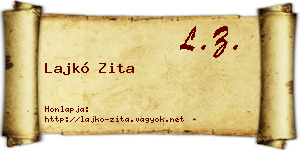 Lajkó Zita névjegykártya